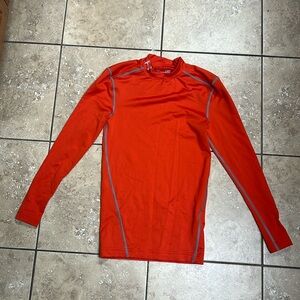 Under Armour Men's ColdGear Armour Compression- Dark Orange/ Steel